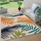 World Rug Gallery Palm Frond Indoor/Outdoor Area Rug 7'10''x10' Multi Area Rug 5550MULTI8X10 - alternate 1